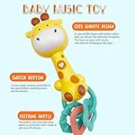 Baby Rattle Musical Toy, Light-Up Teething & Chew Sensory, Easter Basket Stuffer for Babies 6-12-18 Months, BPA-Free Soft Rubber & ABS, Easter Toy Gift for 1+ Year Old Boy & Girl (Giraffe) - Image 2