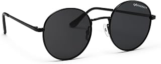 Eyedash Classic Round Sunglasses – Ultra-Light Metal Frame with Dark Lenses | Timeless Vintage Style Unisex Eyewear for Al Price In India