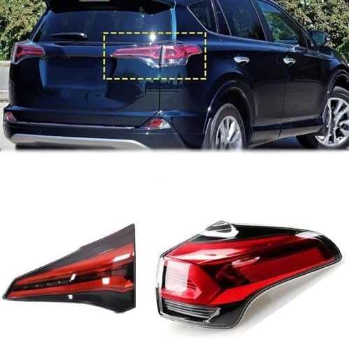 Car taillight cover For Toyota For RAV4 2016 2017 2018 2019 Left Right Rear Tail Light Warning Brake Fog Lamp Turn For Signal Taillight Assembly Car rear lamps