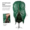 ZOBER Upright Christmas Tree Storage Bag With Drawstring Hem- Fits 9 Ft Trees - Plastic, Waterproof Christmas Tree Bag For Storage Box For Xmas - Strong, Durable Handles - Green