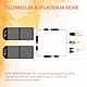 Mesuvida 100W Solar Ladegerät Faltbar mit 5 Anschlüssen, 24V MC4 höhere Leistung/24V DC/QC 3.0 USB-A und USB-C (PD65W) Solar Ladegerät