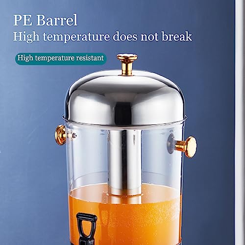 Dispensador de bebidas de acero inoxidable con grifo, dispensador de bebidas de gran capacidad, dispensador de jugo sellado, para desayuno, bufé, bares, hoteles, dorado, 8 L