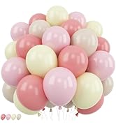 Dusty Pink Balloons Pastel Pink Yellow White Sand Balloons Boho Baby Light Ivory Nude Beige Cream...