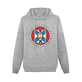 zxcvb Lightweight Hoodie Pullover Long Sleeve University of Edinburgh Logo Cotton Blend Sweatshirts Gray XL