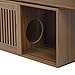 Weehom Cat House Litter Box Enclosure TV Stand with Extendable Table, Modern 2 in 1 Cat Furniture Wooden Litter Box Cabinet with Removable Sliding Door and Cats Scratcher,Extendable to 100