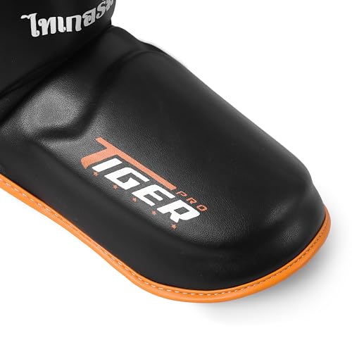 Tiger Pro Shin Guards MMA Martial Arts, Muay Thai, Kickboxing, Leg Instep Protection Pads, Kicking, Sparring, Training Gear, Karate, Boxing, Taekwondo - Unisex (Medium) - Thumbnail 7