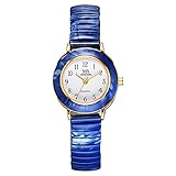 Elegante Damenarmbanduhr MeisterAnker Damen Quarzuhr Metall 21cm blau Quartz Mineralglas 490000079