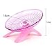 Generic 4X 7 Silent Hamster Disc Exercise Wheel Platform Rat Gerbil Small Animal Toy Pets Supplies Activity Training, 18x12cm, Purple