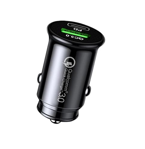 Image of Car Charger, Cigarette Lighter USB Charger Total 60W [USB C 30W+USB A 30W] 12V USB Socket, PD3.0 Fast Charge Car Phone Charger Metal Adapter for iPhone 17 16 15 14 13 Pro Max iPad Samsung Google