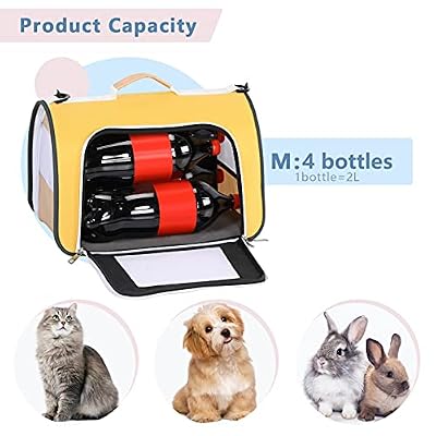 A 4 Pet Cat Carrier, Airline Approved Pet Carrier for Small Medium Cats Dogs Puppy with Safety Tether, Lightweight EVA Soft-Sided Bag, Anti-Collapse for Plane Car Train Vet