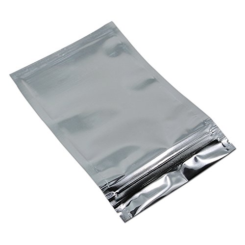 WACCOMT Pack 50pcs 20x30 cm (7.87x11.81 inch) Reuse Clear Front Foil Aluminium Zipper Lock Pouch Airtight Heat Seal Mylar Foil Bags for Zip Bag Reusable Lock Seal Sample Storage Bags Smell Proof - Image 4