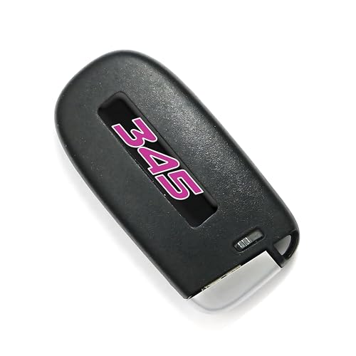 Image of TOOLEPIC for Dodge Challenger Charger Durango and Jeep Grand Cherokee Key fob Badges 2015-2024-Set of 2 - Finest Stickers Inlays Emblems Accessories for 345 Hemi, Ideal for Decals - Furious Pink
