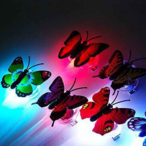 Bartosi 4 Pcs Led Light Butterfly Hair Clips Light-Up Fiber Optic Hair Barrettes Braid Extension Clips Multicolor Flash Barrettes Clip Braid Hairpins Neon Rave Accessories For Festival Halloween Wig Cosplay Party For Girl And Women (Random Butterfly Patterns) #TOP4