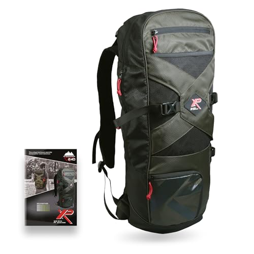 Mochila XP Metal Detectors 240, Mochila Ligera y Robusta Especialmente diseñada para detectores de Metales, ergonómica y cómoda con más de 10 Bolsillos y Compartimentos dedicados (XPBACKPACK240)