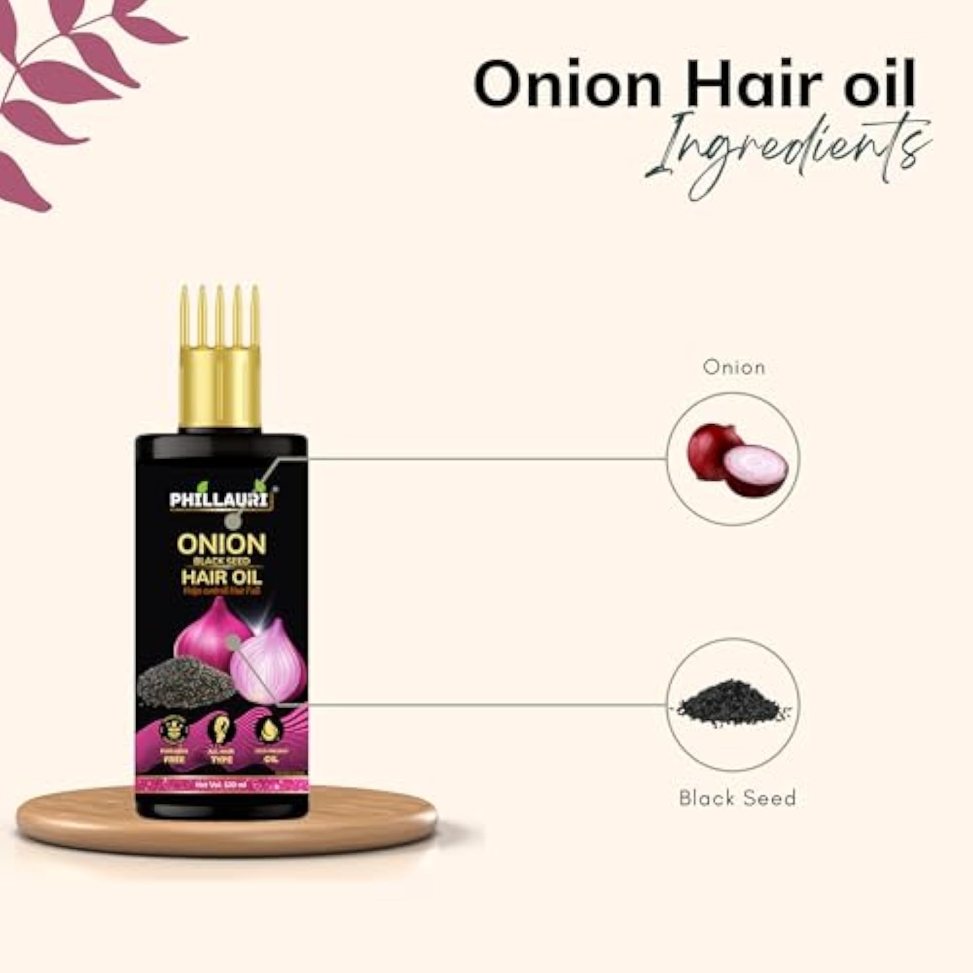 Onion Oil for Hair Growth, 100 ml Pack of 2