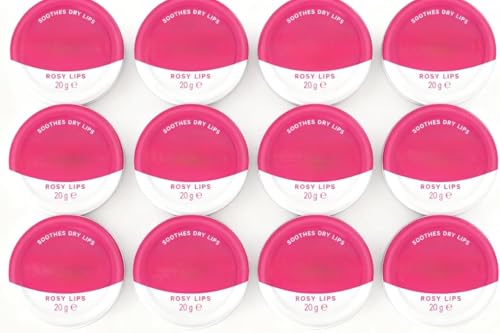 MM Lip Therapy Rosy Lips - Moisturising Lip Balm with Rose Tint + Free Skincare Sample - Long-Lasting Hydration & Protection for Dry Lips - 20g Tin (12)