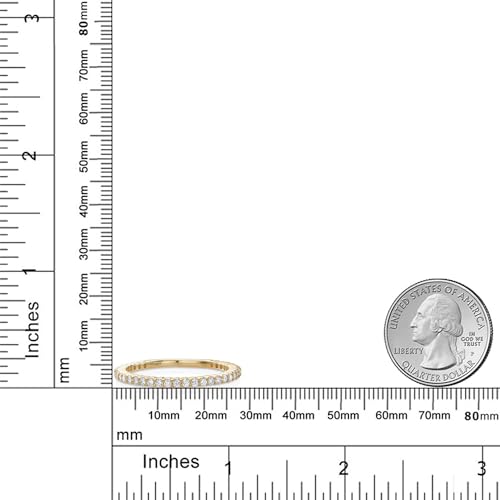 Gem Stone King 10K White or Yellow Gold White Lab Grown Diamond Engagement Wedding Band Ring For Women (0.28 Cttw, G-H Color and VS-SI Clarity, Size 7)4