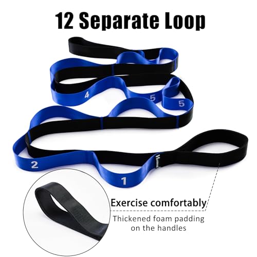 Stretching Strap with Loops, Leg Stretch Bands for Exercise, Yoga Strap for Physical Therapy, Fascia Stretcher Belt - Image 6
