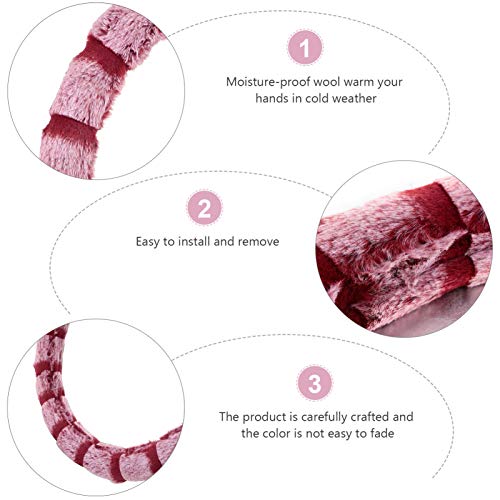 CLISPEED Volante Do Carro Capa de Pelúcia Inverno Quente Antiderrapante Protetor de Manga Do Volante