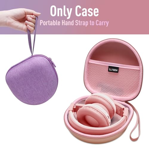 Kids Headphones Case Compatible with iClever BTH12 / HS19 / BTH26 / JoySpark-T5 / Candy Bila BH03 / EarFun/IMYB/MIDOLA MD-B01 / noot Products Foldable Kids Headphones, Purple (Case Only)