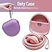 Kids Headphones Case Compatible with iClever BTH12 / HS19 / BTH26 / JoySpark-T5 / Candy Bila BH03 / EarFun/IMYB/MIDOLA MD-B01 / noot Products Foldable Kids Headphones, Purple+Green Edge (Case Only)