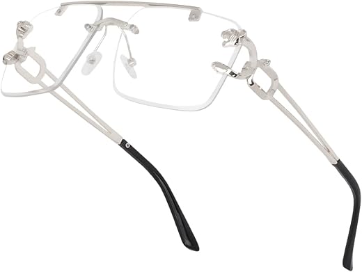 DESEOX Luxury Sunglasses for Men and Women – Rimless Square Designer Eyewear – UV400 Protection Gradient Tinted Lenses – R...
