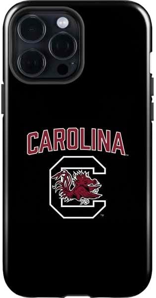 Skinit Impact Phone Case Compatible with iPhone 15 Pro Max - Officially Licensed University of South Carolina Gamecocks Logo Black Design