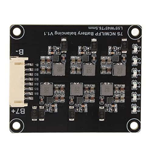 Placa ecualizadora activa para baterías LFP de 7 celdas con corriente de balanceo de 1,2 A, transferencia inductiva de energía y MOS de ultra baja resistencia interna para igualación de voltaje en configuración 7S miniatura 3