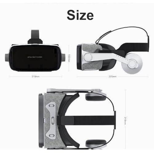 PPLDABNK Casque VR 3D avec Joystick sans Fil, réglage de la myopie (jusqu'à 600°), Compatible avec Les Smartphones de 4,0 à 6,7 Pouces pour Une expérience de Jeu et de cinéma immersive,Black – vue 8