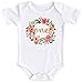 Olive Loves Apple Girls 1st Birthday Onesie Watercolor Floral Boho Birhday Onesie