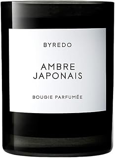 Ambre Japonais Candle, 8.5oz - Japanese Garden Inspired Design, Woody Scent, Reusable Glass Jar, 60h Burn Time