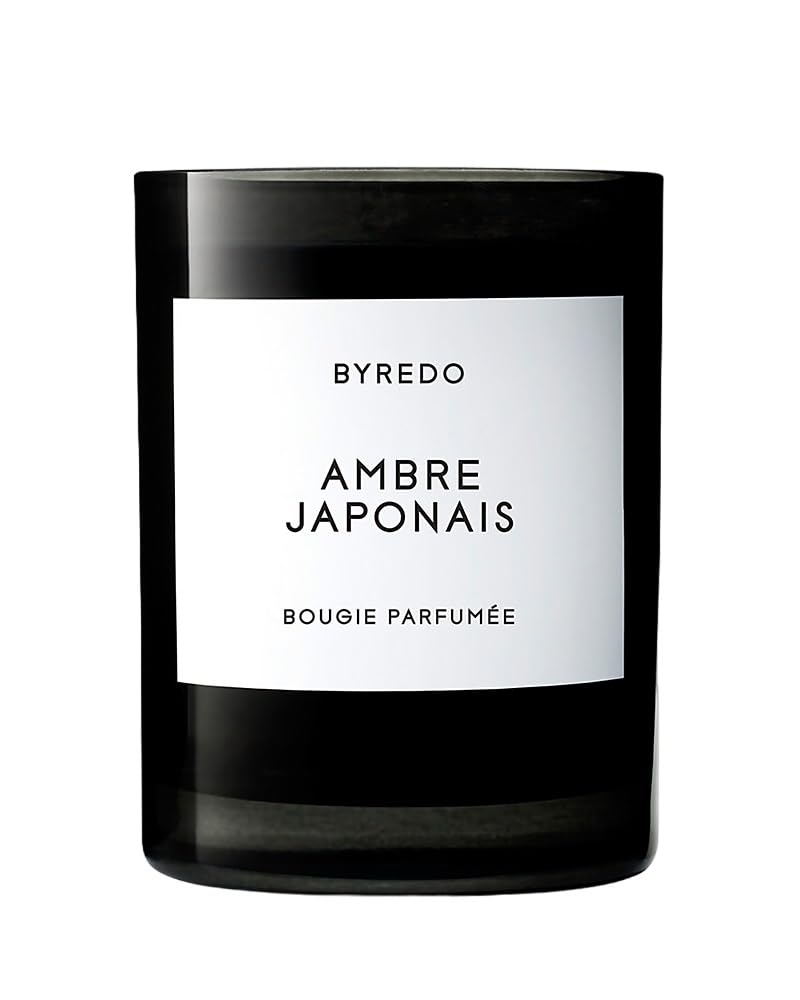 Byredo Ambre Japonais Candle, 8.5oz - Japanese Garden Inspired Design, Woody Scent, Reusable Glass Jar, 60h Burn Time