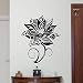 NSRJDSYT Lotus Blume Wandtattoo Yoga Studio Art Decor Vinyl Wandaufkleber Schlafzimmer Kopfteil Hintergrund Dekoration 69x57cm