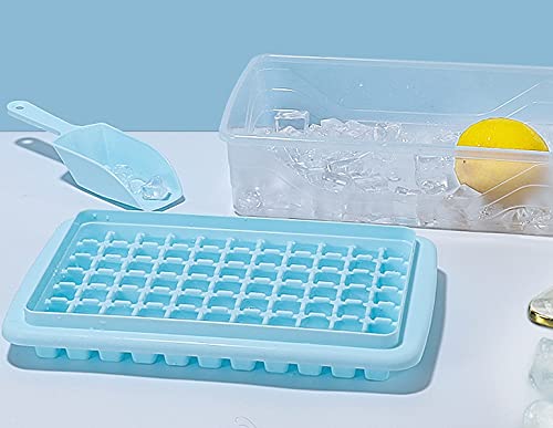 IJsblokjesvorm met deksel ijsblokjesvorm ijsbox met ijsschep, dubbellaags kunststof ijsblokjesbox, Ice Cube Tray… - Image 5