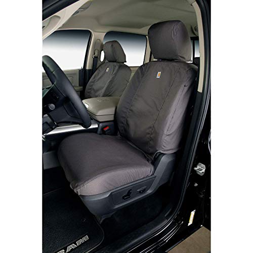Covercraft Carhartt SeatSaver Custom Seat Covers | Fits 2015-2022 Chevrolet Colorado, 2015-2022 GMC Canyon | 1st Row Bucket Seats, Duck Weave Gravel - Thumbnail 4