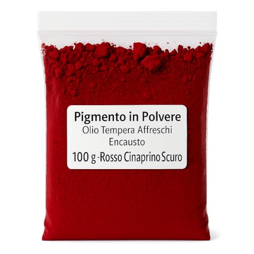 Inception Pro infinite Pigmento en polvo - Aceite - Témpera - Frescos - Encausto - Colorantes - Coloridos - Rojo oscuro - 100 g - Idea regalo original