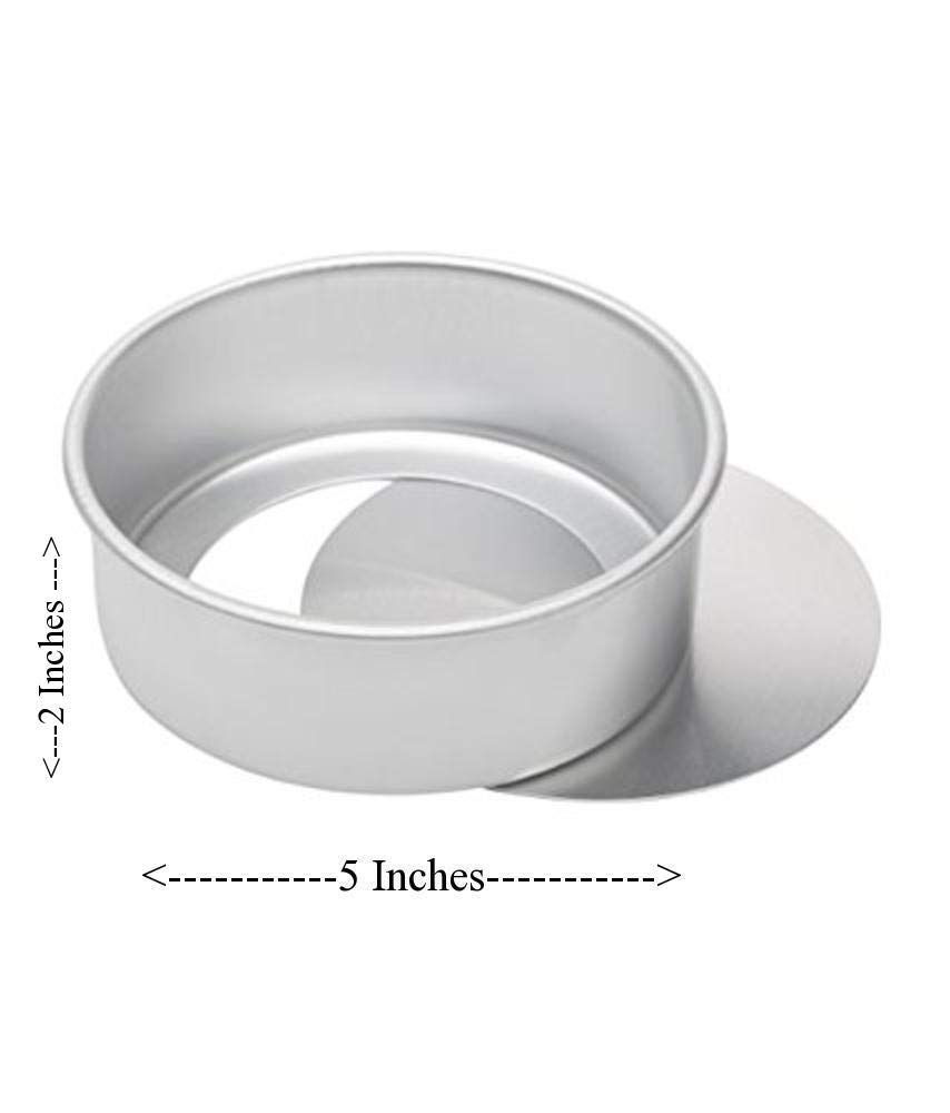 Buy Ravi Bakeware Aluminium Round Cake Mould 5 Inch Silver Online At Low Prices In India Amazon In