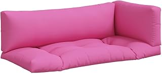 vidaXL Juego de 3 cojines para palés, color rosa, tela Oxford