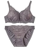 northerly(ノーザリー) インナーセット 【フィットシリーズ 谷間メイク】 カシュクールレースモールド ブラジャー＆ショーツSet B～Fカップ 57-33-24-1524 Nグレー E65