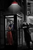 Buyartforless Midnight Matinee Marilyn Monroe James Dean and Elvis Presley by Chris Consani 36x24 Art Print Poster Wall Decor Hollywood Romantic Movie Theatre Phone Booth
