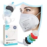Virshields® FFP2 Mundschutz Maske - PFE 94%, VFE 99.99%, EN 149:2001+A1:2009, 5 Lagen, 2000 Stück, Filtrierend, Made in EU, Weiß - Halbmaske, Atemschutzmaske, Schutzmaske