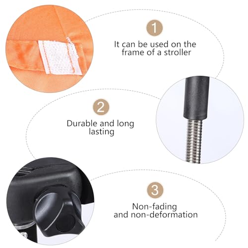 GOOHOCHY Parapluie Amovible Protection UV Upf 50 pour Poussette Ombrelle Anti-uv Vacances, Fixation Facile la Poussette au Vélo, Tissu Résistant – vue 3