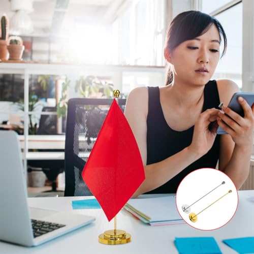 Base stable dorée et argentée pour fixer les petits drapeaux sans basculer - 8