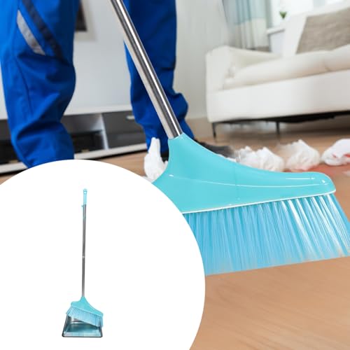 IWOWHERO Robustes Edelstahl Kehrschaufel Besen Set mit Flexiblem Borstenbesen Schmale Kehrschaufel für Haushalt und Büro Praktische Reinigungslösung für Fußböden und Müll Langlebig und – Bild 7