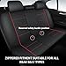 HChengkikz Car Seat Covers, Quilting Leather Seat Covers Full Set, Waterproof Faux Leather Automotive Seat Covers for Cars, Universal Car Seat Protectors Fit for Suvs, Trucks, Airbag Compatible