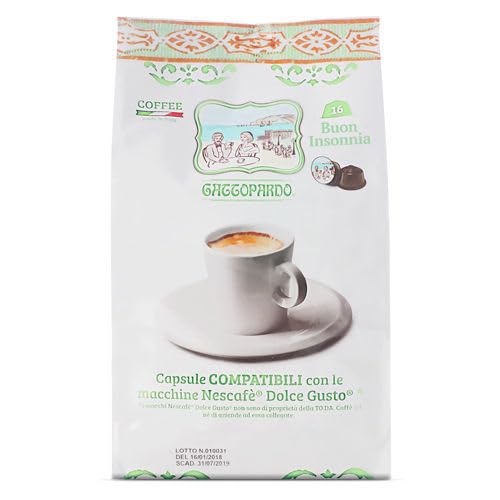256 Capsule Caffé compatibile con Nescafè Dolce Gusto GATTOPARDO TODA CAFFE miscela INSONNIA Decisa per Macchine Nescafé a capsule compatibile con Dolce Gusto –