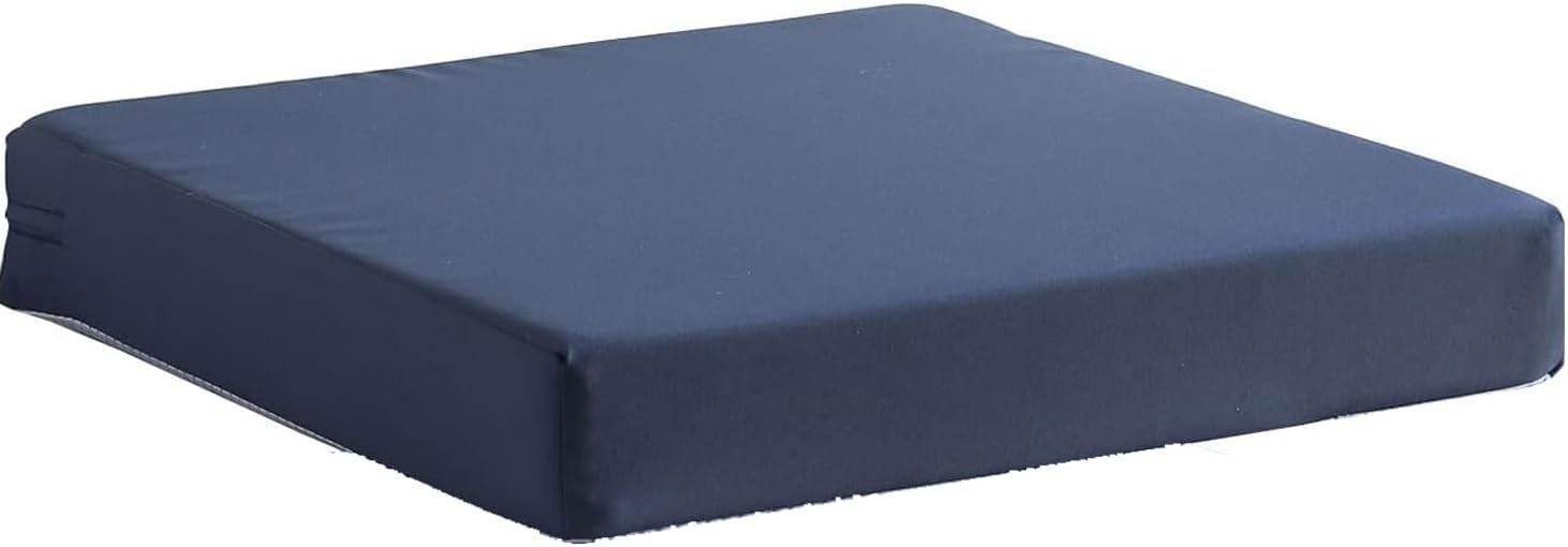 Pinkfairy Water-Resistant Chair Cushion For Rattan Furniture - Outdoors Foam Seat Pads 4cm - Removable Cover, Garden Patio Coffee Shop (Navy Blue, 40 x 43cm / 16" x 17") — image 1