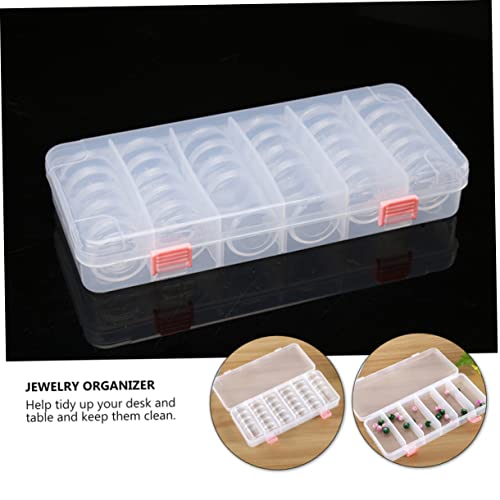 Ciyodo Box Ornament Storage Box Clear Jewelry Organizer Box Jewelry Organizer Tray Clear Portion Cups Jewelry Organizer Storage Box Small Plastic Storage Jar Jewelry Case Storage Box Vial #TOP3