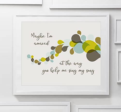 Maybe I'm Amazed By Paul Mccartney Inspired Song Lyric Wall Art Print, Wood Or Paper Anniversary Gift #TOP5