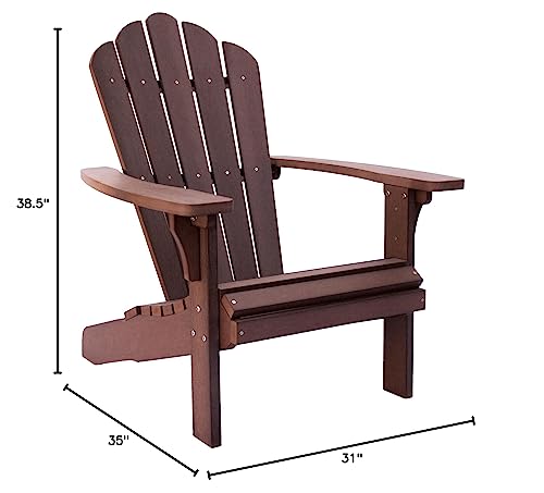 Shine Company 7615Cb West Palm Adirondack Chair, Chateau Brown #TOP6